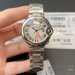 Swiss quartz - TW Cartier Ballon Bleu Medium 33 Stainless Steel with 3 pointers